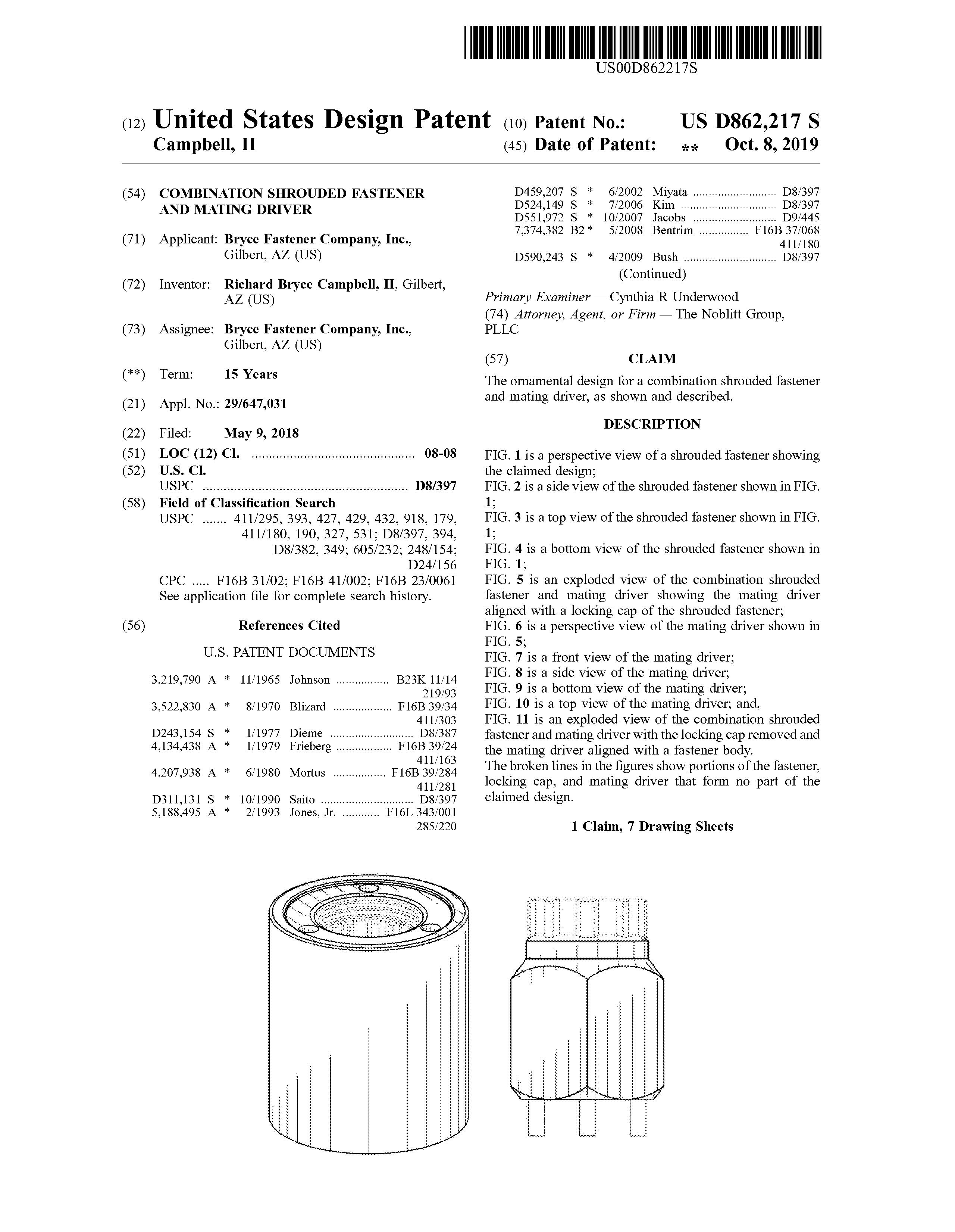 structural nut design patent