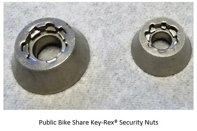 picture of bike share security nuts