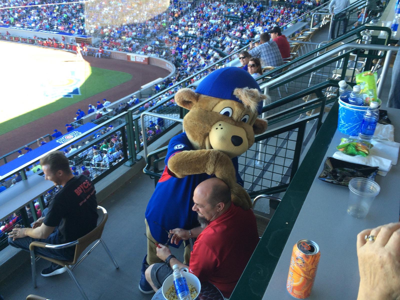 Bryce enjoys a spring training baseball game here in Phoenix.