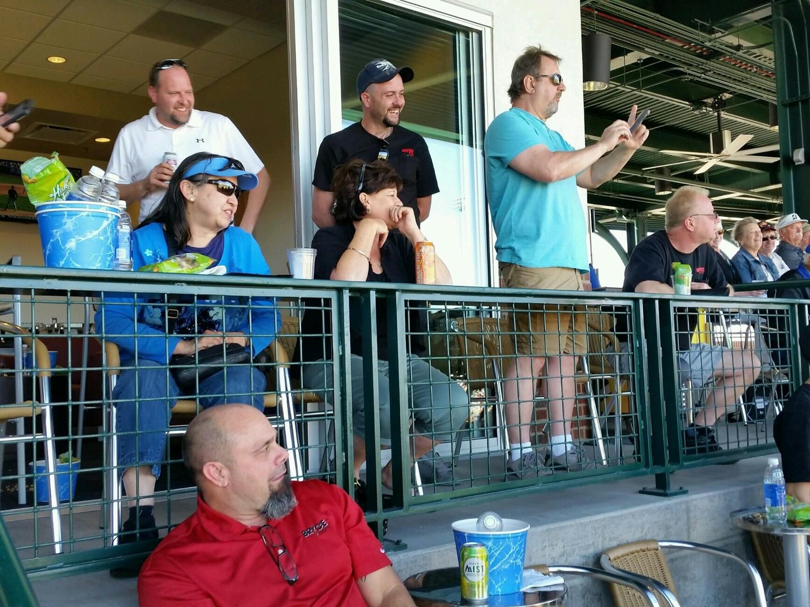 Bryce at a Chicago Cubs spring training baseball game here in Phoenix.