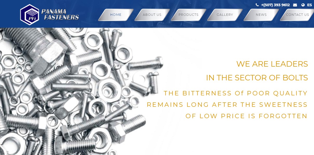 picture of panama fasteners homepage