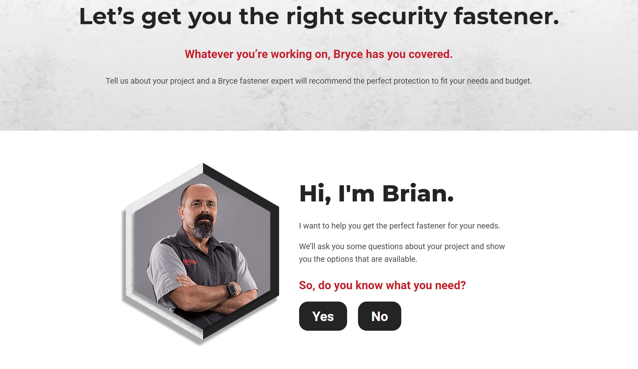 new pricing page bryce security fastener website